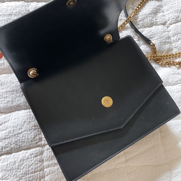 YSL SAINT LAURENT Medium Sulpice Monogram Double Flap Crossbody Shoulder Bag GHW - Picture 5 of 13